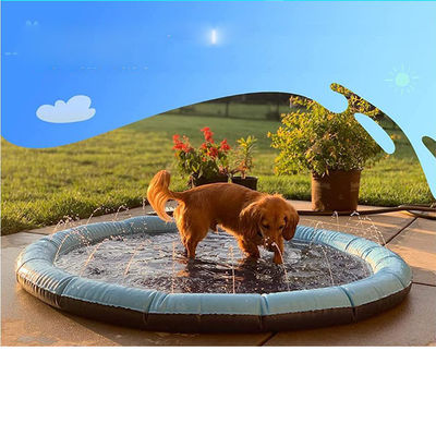 Inflatable Pet Pool Splash Pad , PVC Water Sprinkler Pool With Spray