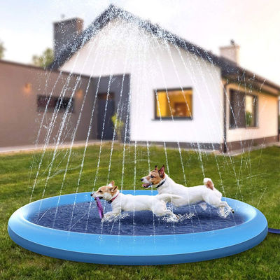 Inflatable Pet Pool Splash Pad , PVC Water Sprinkler Pool With Spray