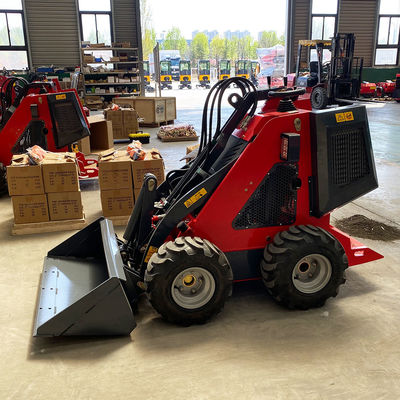CE Loader Machine Four Wheel Drive Loader 13.5HP Small Front End Loader Mini Skid Steer Loader