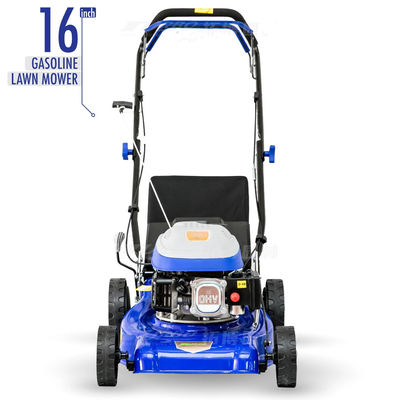 Lawn Mower 16" Garden Gasoline Hand Push Self-Propelled Lawn Mower Manual Lawn Mower