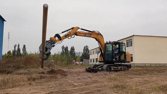 Excavator Attachments Hydraulic Equipment 13-25 Ton Excavator Machine Electric Wire Pole Grapple Pole Grabber