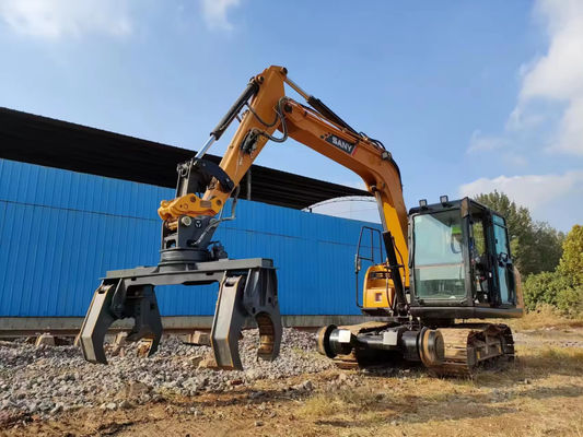 Excavator Attachments Hydraulic Equipment 13-25 Ton Excavator Machine Electric Wire Pole Grapple Pole Grabber