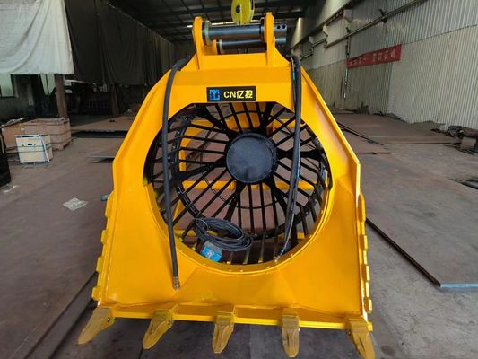Excavator Attachments  Hydraulic Drum Screening Hopper Excavator Rotating Screening Bucket Water Screen Bucket