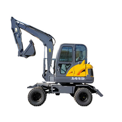 Mini Excavator Digger Hydraulic 6.5 TON Compact Excavators Machine Wholesale Mini Wheel Excavator
