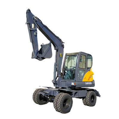 Mini Excavator Digger Hydraulic 6.5 TON Compact Excavators Machine Wholesale Mini Wheel Excavator
