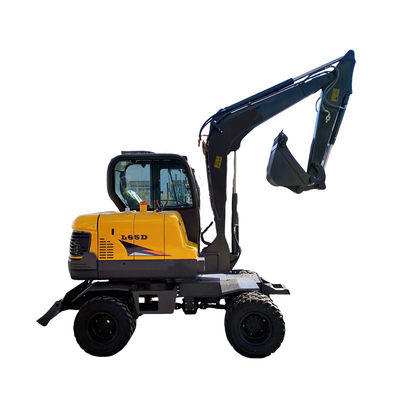 Mini Excavator Digger Hydraulic 6.5 TON Compact Excavators Machine Wholesale Mini Wheel Excavator