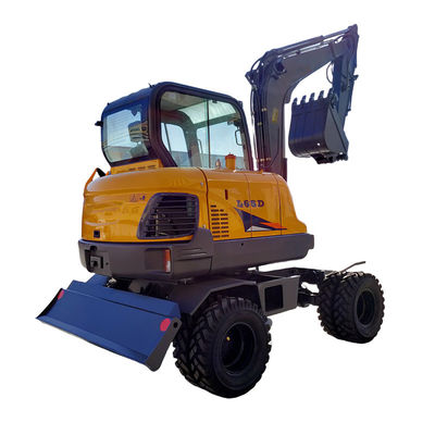 Mini Excavator Digger Hydraulic 6.5 TON Compact Excavators Machine Wholesale Mini Wheel Excavator