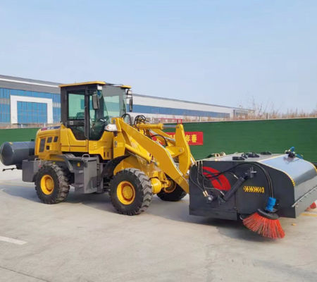 Front Mounted Sweeper Loader Machine Strong Power Four-Wheel Drive