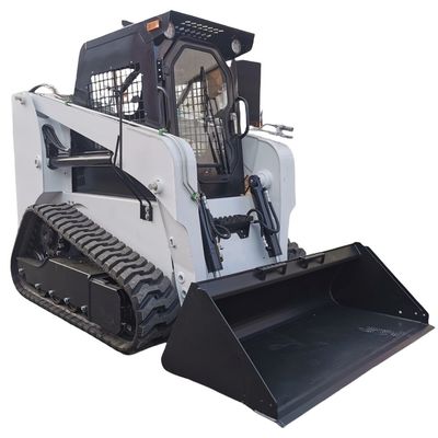 Mini Crawler Skid Steer Loader With 4 In 1 Bucket Small Steer Loader With Automatic Transmission