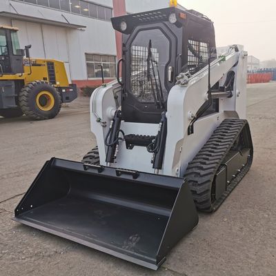 Mini Crawler Skid Steer Loader With 4 In 1 Bucket Small Steer Loader With Automatic Transmission
