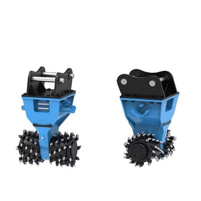 Drum Cutter Excavator Attachments Small Rotary Cutter Single Hydraulic Motor For Excavators 20 - 30 Ton