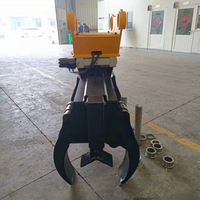 Wire Pole OEM Powerful Machine Excavator Attachments Electric Pole Excavator Rotating Pole Setter Grapple