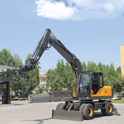 Hydraulic Rotating Claw Stone Wood Grapple Log Timber Grab For Wheel Excavator