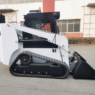 Mini Crawler Skid Steer Loader With 4 In 1 Bucket Small Steer Loader With Automatic Transmission